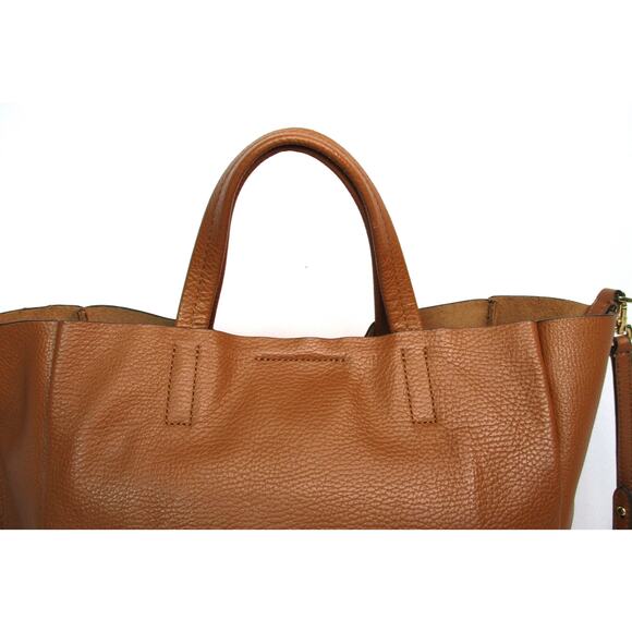 BANANA REPUBLIC Tan Soft Unlined Leather Tote Shoulder Crossbody Bag - Picture 3 of 10